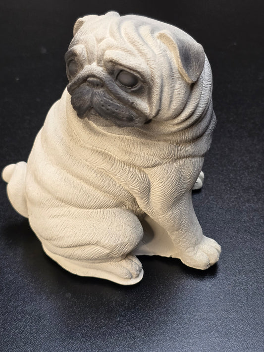 Concrete Pug Sculpture - Add a Touch of Canine Charm