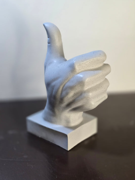 Hands with thumbs up Concrete