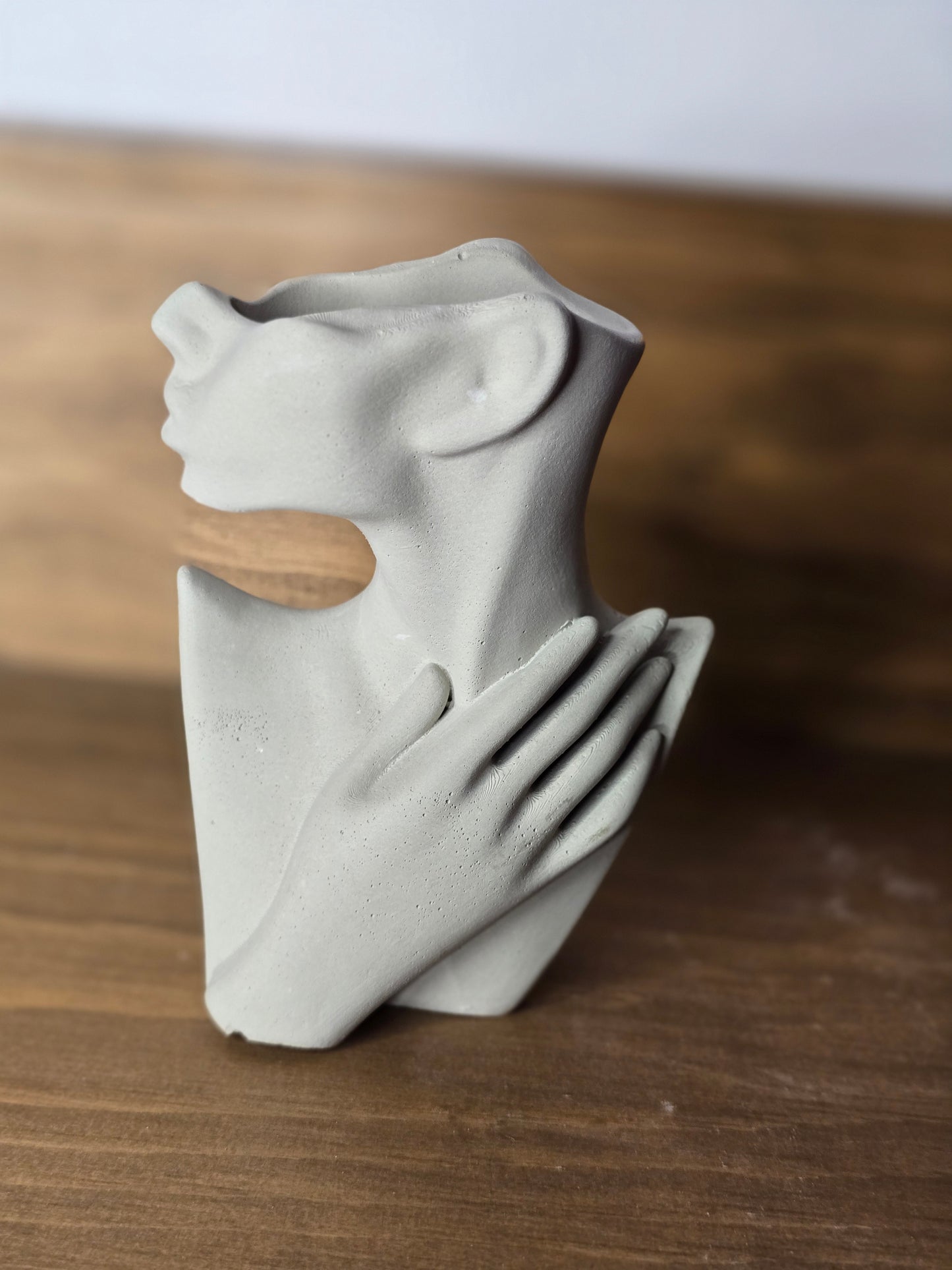 Concrete Sculpture Vase - Elegant Woman
