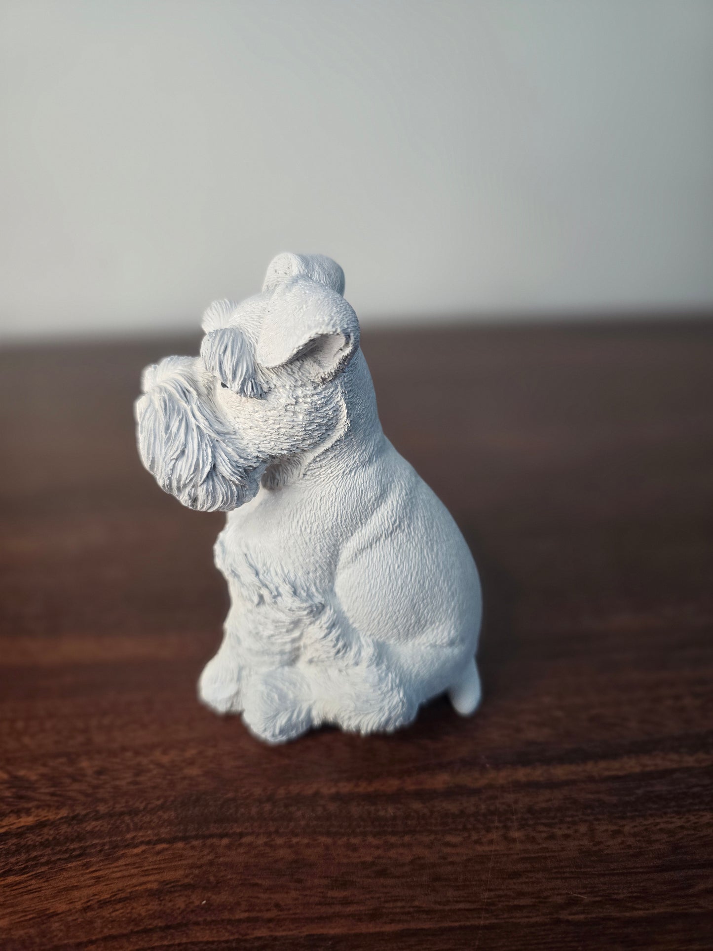 Schnauzer White Sculpture – A Tribute to Loyalty, A Touch of Style - Lifetime Replacement Guarantee