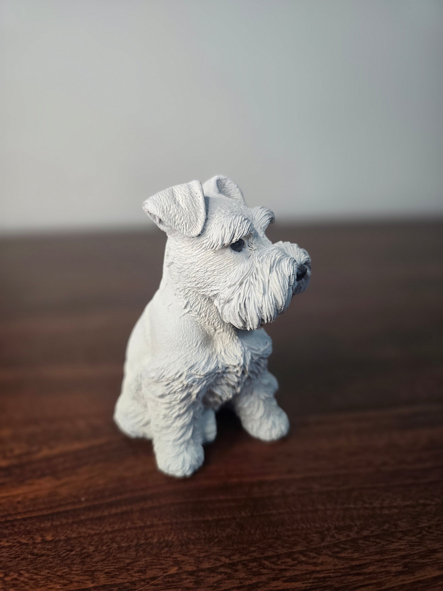 Schnauzer White Sculpture – A Tribute to Loyalty, A Touch of Style - Lifetime Replacement Guarantee